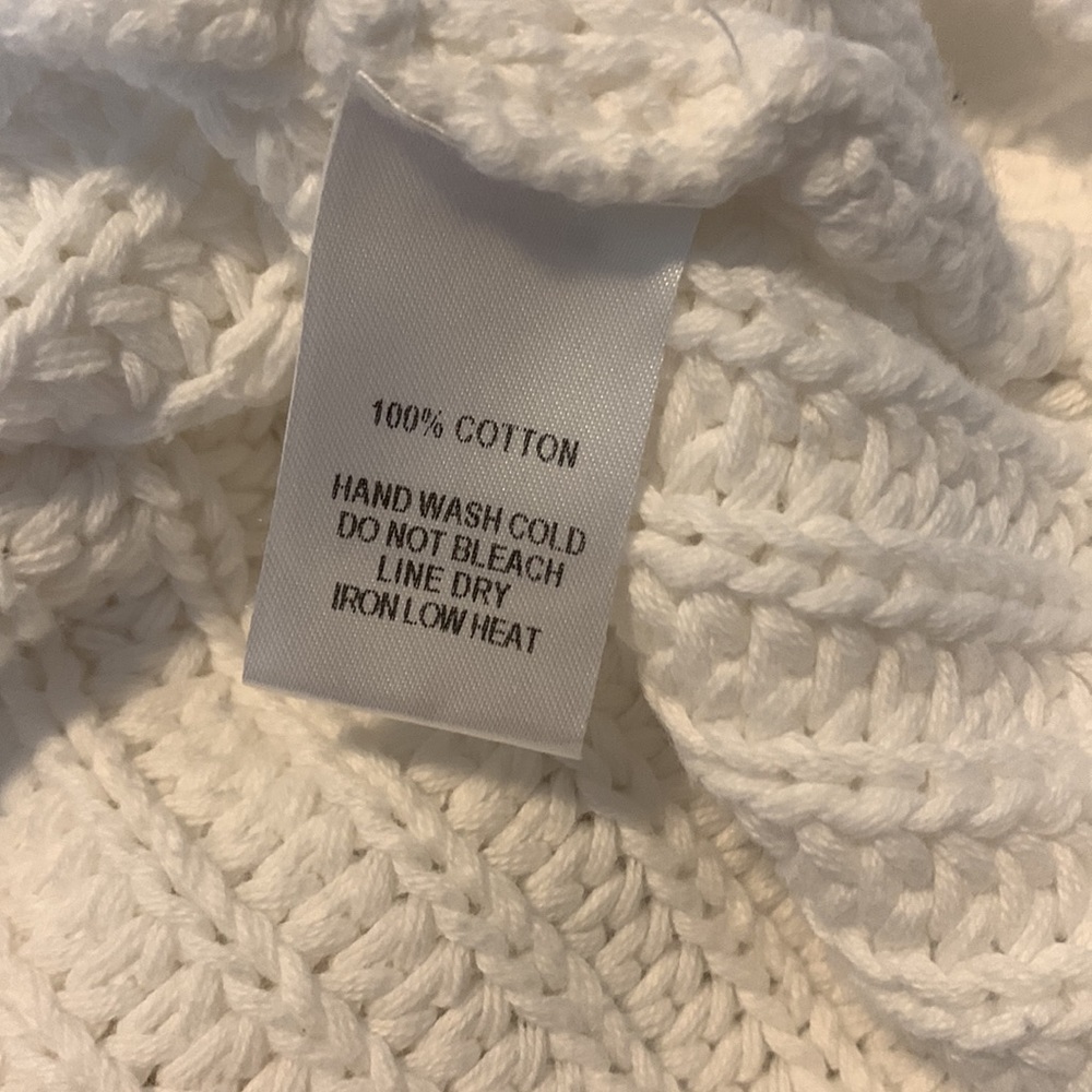 Lulu’s Off the Shoulder Cropped White Sweater - Picture 11 of 13